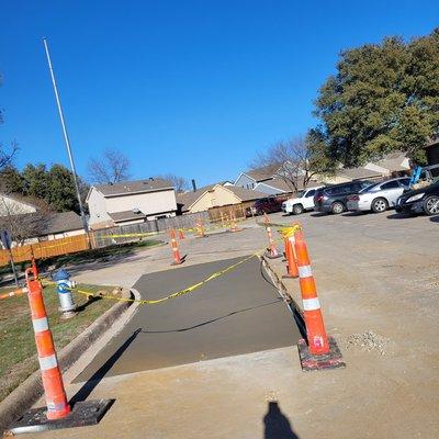 After pics - concrete repair at APT complex - N Dallas