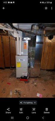 New installed furnace