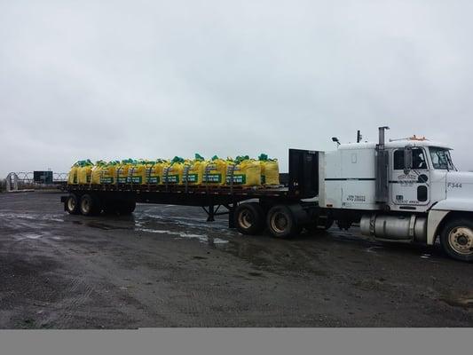 Our truck full of Big Yellow Bags ready for delivery!