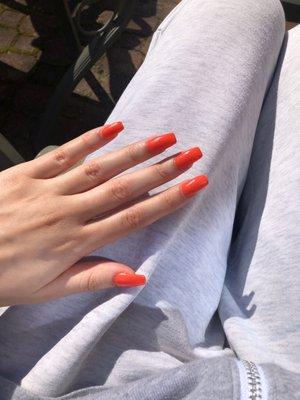 Orange nails