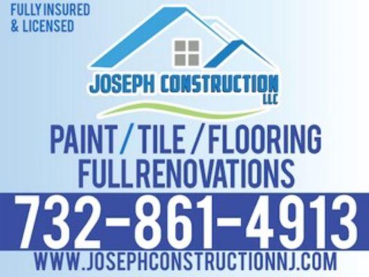 Ask for our home improvement service

Visit our websites josephconstructionnj.com, fb, instagram