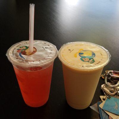 Watermelon tea and S.O.B. shake