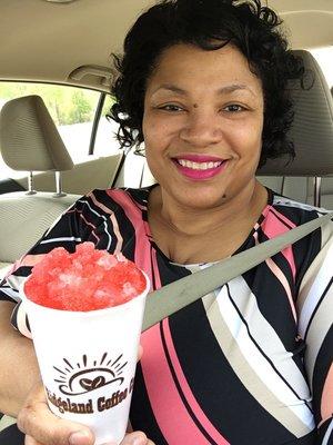 Strawberry-lemonade Sno cone