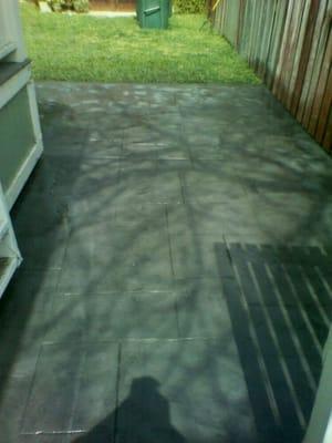 Stamped concrete patio I did