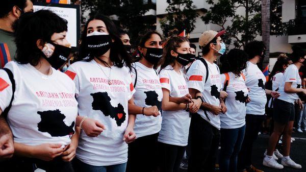 AYF-WUS Members leading the March For Victory, that took place in 2020.