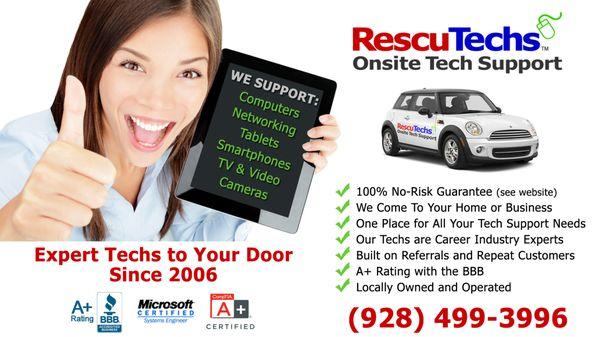 RescuTechs - An Award-Winning Onsite Tech Support Company Serving Prescott, Prescott Valley, Chino Valley, and Dewey-Humboldt, AZ