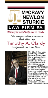 Our Social Secuity Attorney...Mr. Timothy Clardy