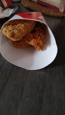 3-piece Chicken Strips (only 2 were edible)