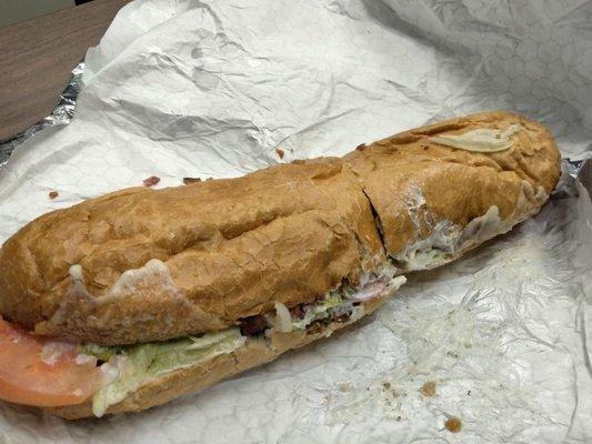 Chicken Bacon Ranch hoagie.  Pow.