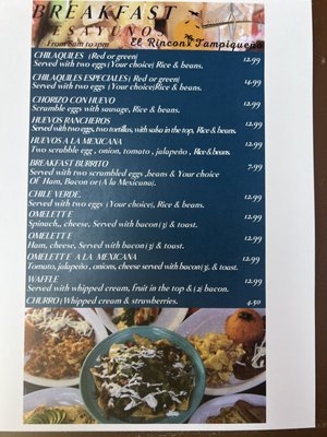 Breakfast Menu