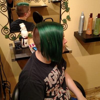 Green.....hair by Celinda