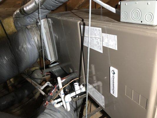 Furnace and air handler installation.