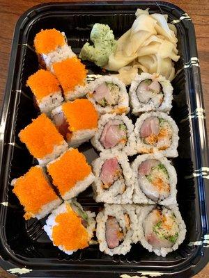 Quebec Roll and Mega Crunch Roll