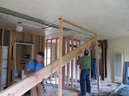 living room / kitchen remodel to create open space