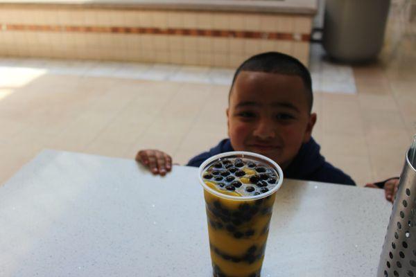 Mango Tango with extra BOBA!! and an extra smile!! We LOVE smiles!!