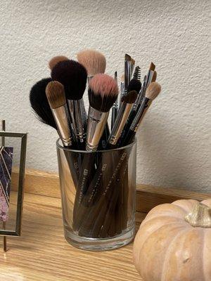 I love Elaina Badro's luxury brushes so much. They apply makeup flawlessly, but they also look stunning on my counter top!!