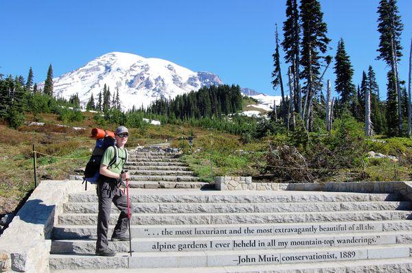 Garrett at Paradise about to hike up to Camp Muir on Mt. Rainier.