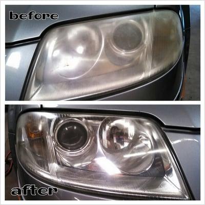 Are your headlights turning yellow?  Is it getting hard for you to see at night?  Let Lux Auto Spa restore your headlights today