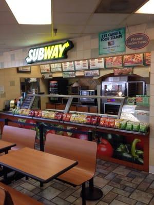 Check out the clean Subway! In a gas station no doubt!!!