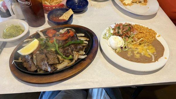 Steak fajitas