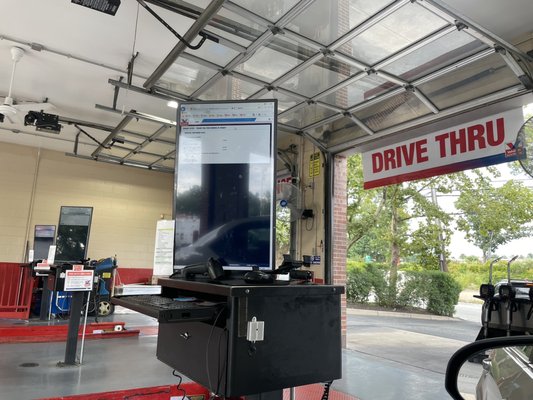 Drive thru oil change