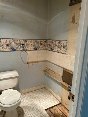 Bathroom after cleanup and demo