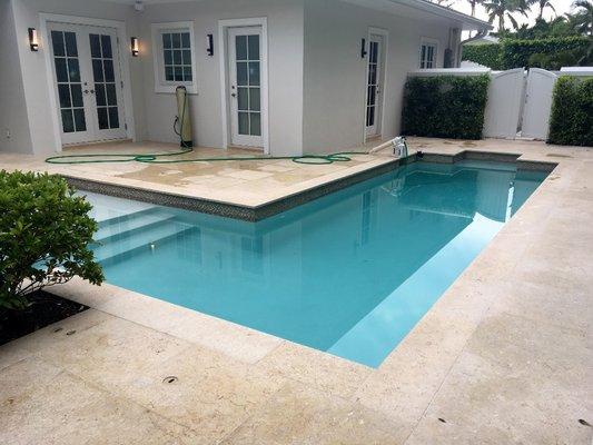 AFTER: Totally new pool where old pool used to be.  Palm Beach, FL  33480