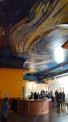 The ceiling of the Van Gogh Cafe at the Grounds for Sculpture.   Ask us how !