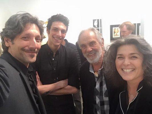 The Conde Contemporary staff with gallery director Stacy Conde and actor/comedian Tommy Chong