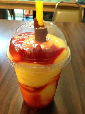 Mangonada! Mango with chili.