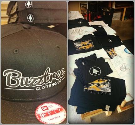 Buzztree Clothing Co summer line - screen printing, private label branding, and direct embroidery.