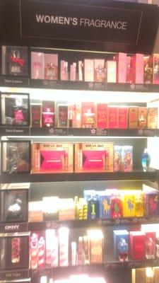 Women's fragrance display.