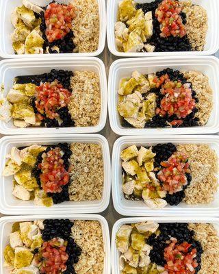 *Salsa verda Chicken *Brown Rice * Black Beans*pico!