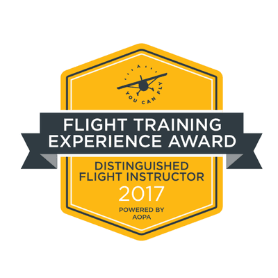 Knowledgeable and Patient Instructors - Best Flight Instructor Award to Prove It.