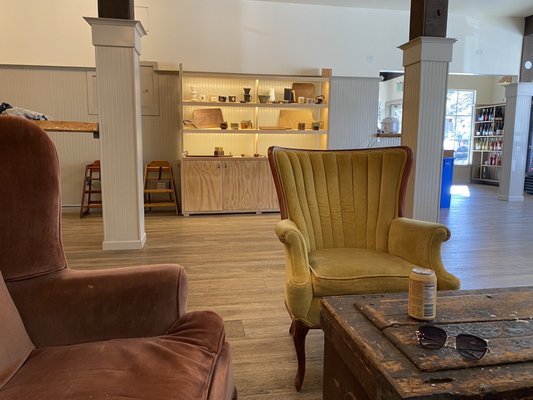 Interior and wing chairs at the Altamont General Store in Occidental.