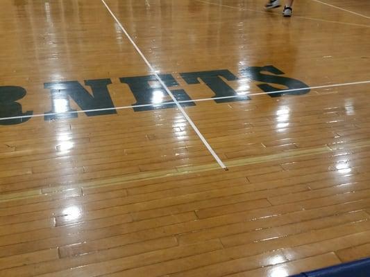 Masking taped courts