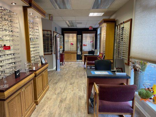 large eyeglass selection