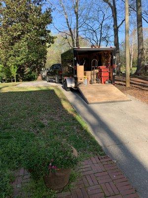 Packed up for emergency heat pump replacement for Airbnb owner