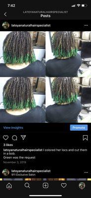 Color Blocking & Loc Haircut