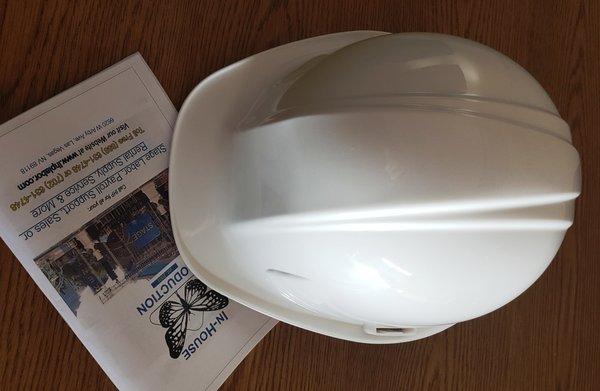 Hard Hats and Rental Catalogs. Give us a call for Labor and Rental Gear.