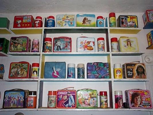 Television and Western Lunchboxes in Museum