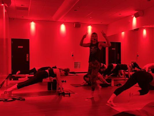 En fuego in Sculpt & Flow class!