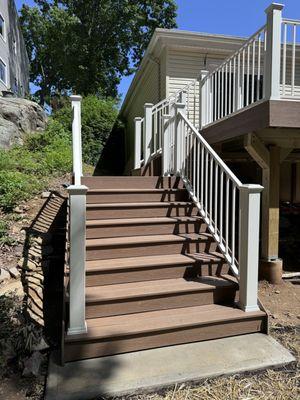 Trex decking and railings on new deck build in Rockaway, NJ