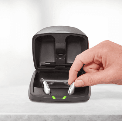 Rechargeable hearing aids. Never replace batteries again.