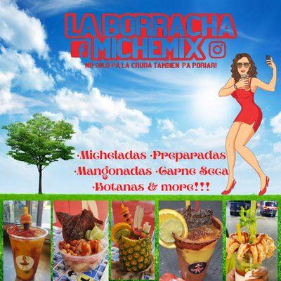 Check out the Delicious Items we have available: 
Mangonadas, Botanas, Beef Jerky, & Micheladas Preparadas to your liking!!!