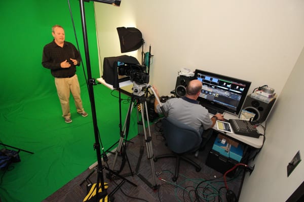 Page1Media's Brian Messman tapes a video in our studios