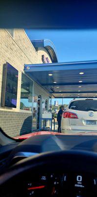 Drive thru----with music that irritated me.  I would give order experience a 1 star.