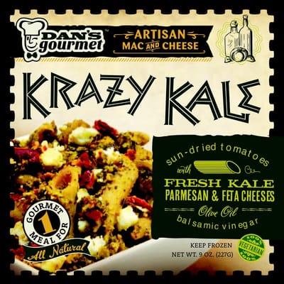 KRAZY KALE Mac & Cheese with a fresh kale pesto, sun dried tomatoes, Parmesan and feta!