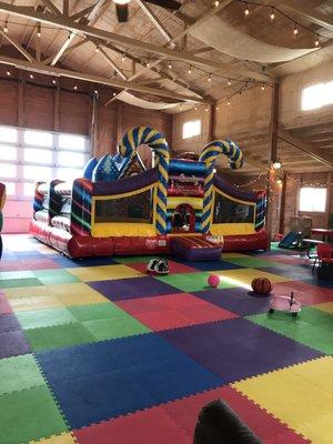 Bouncy house play area