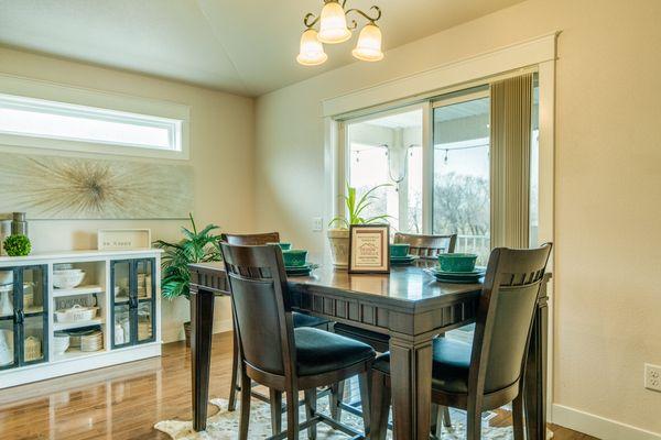 Staged Dining Room.